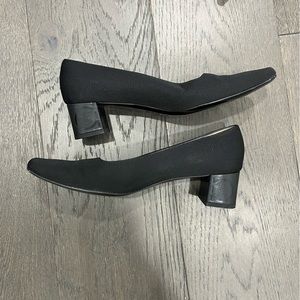 Salvatore Ferragamo Block Heel Square Toe Pumps